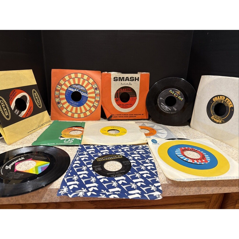 45 RPM Records Lot 11 Vintage, Great Variety- 60's and 70's